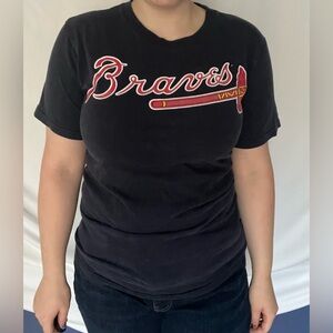 Navy and red Atlanta Braves baseball tee